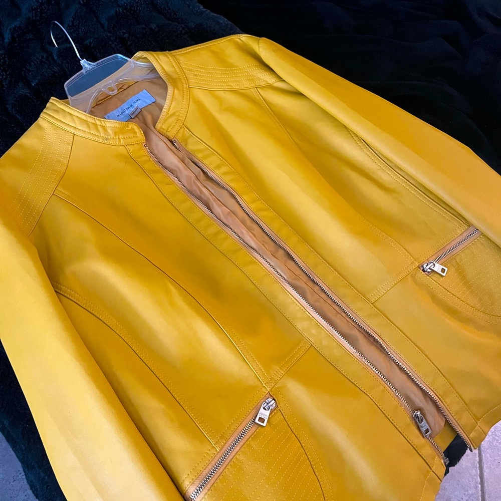 Leather Jacket Size Lg. Zip front. Like new